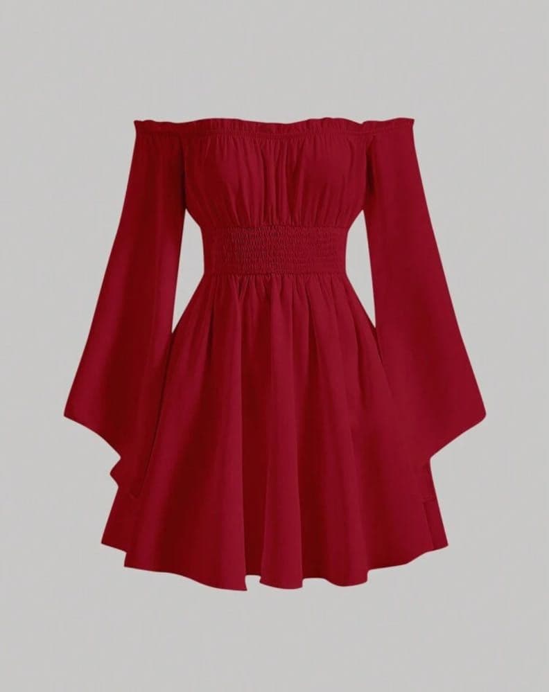 فستان احمر تسليم فوري