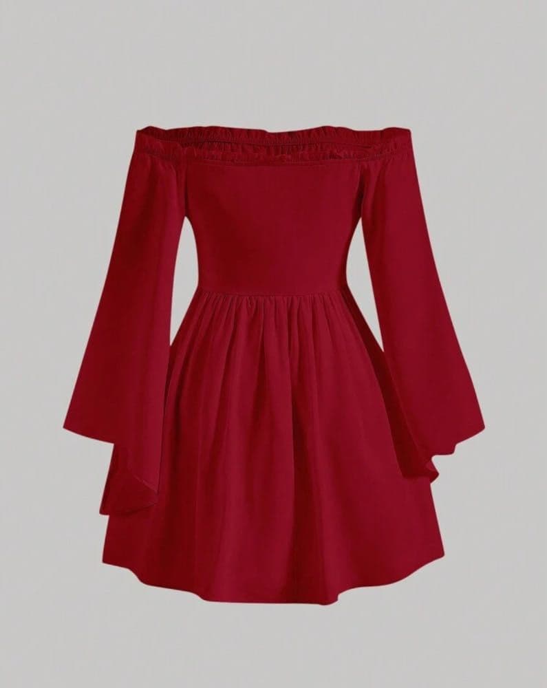 فستان احمر تسليم فوري